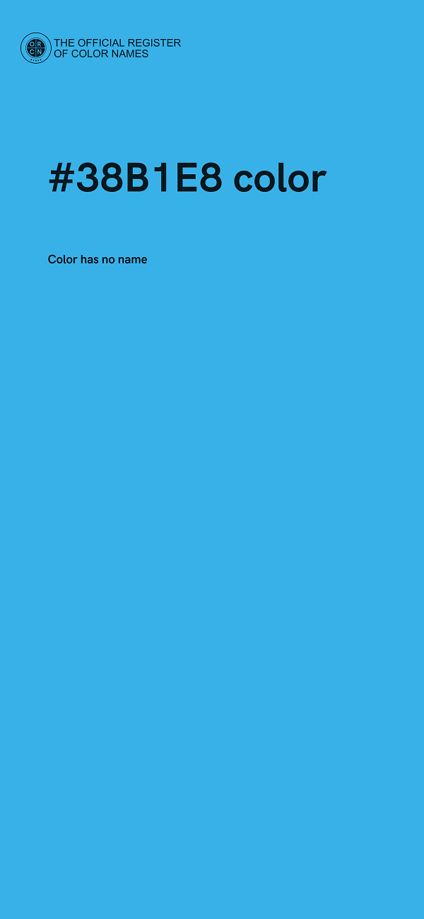 #38B1E8 color image