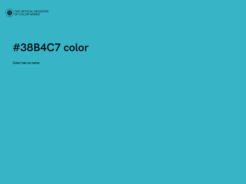 #38B4C7 color image