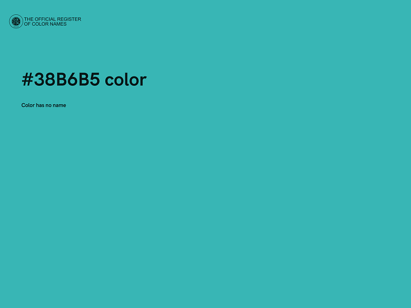 #38B6B5 color image