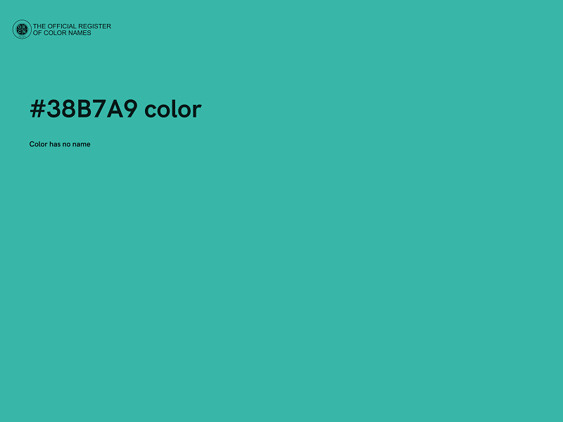 #38B7A9 color image