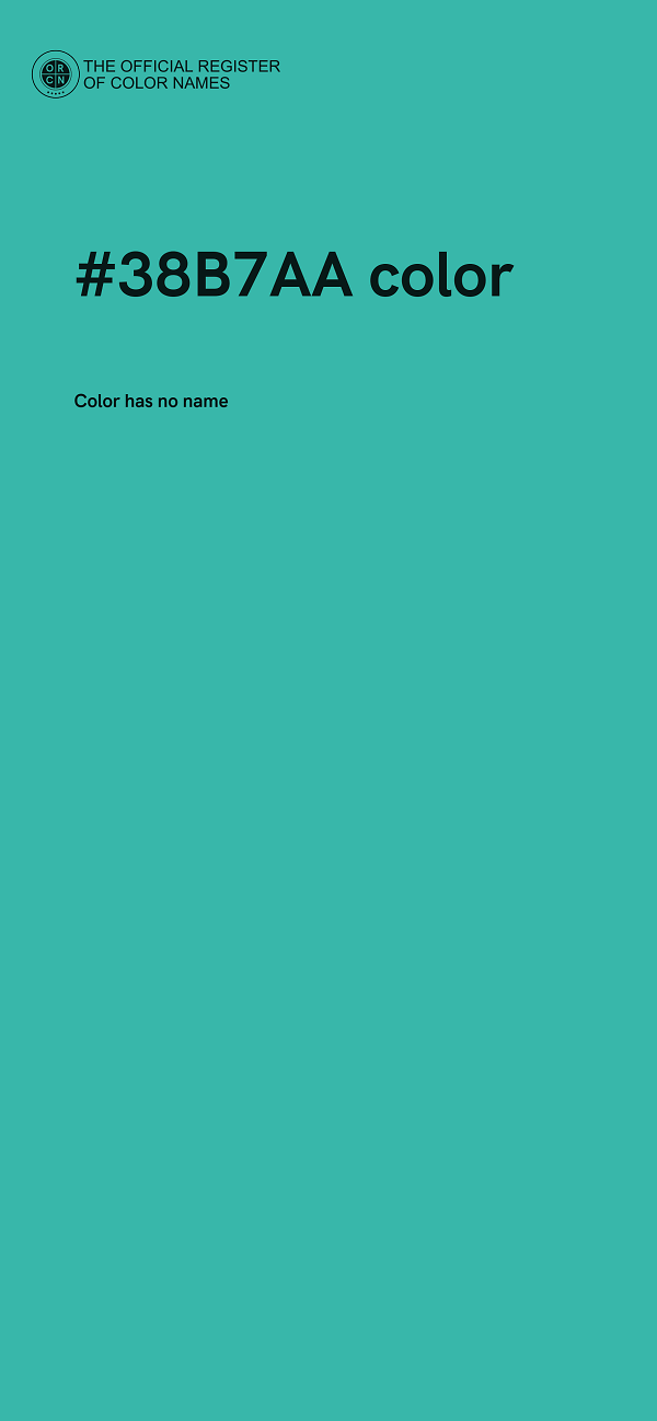 #38B7AA color image
