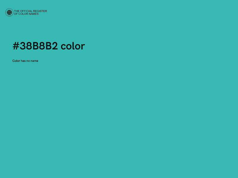 #38B8B2 color image