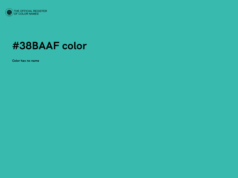 #38BAAF color image