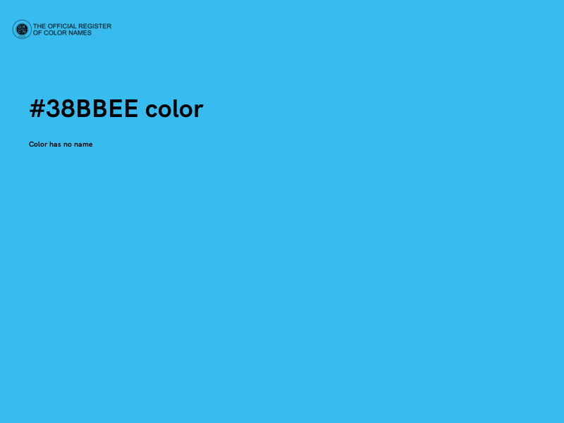 #38BBEE color image