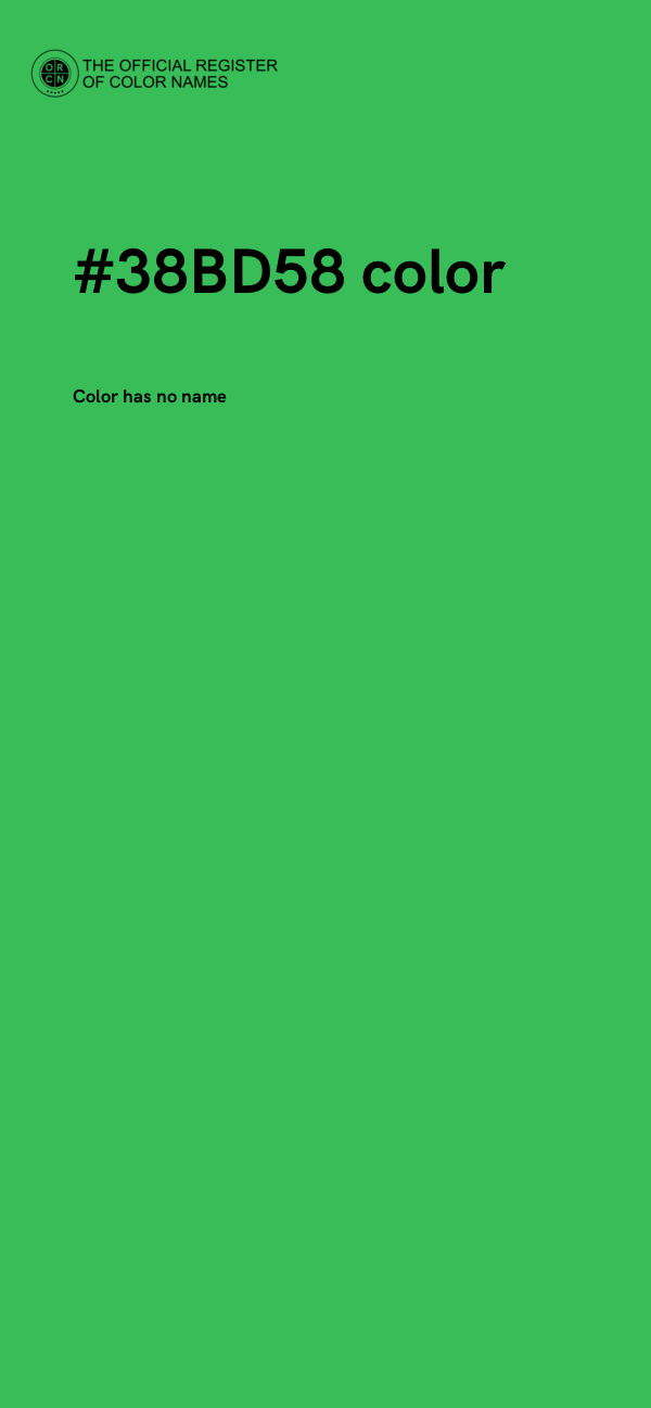 #38BD58 color image
