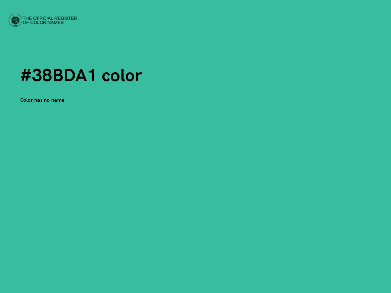 #38BDA1 color image