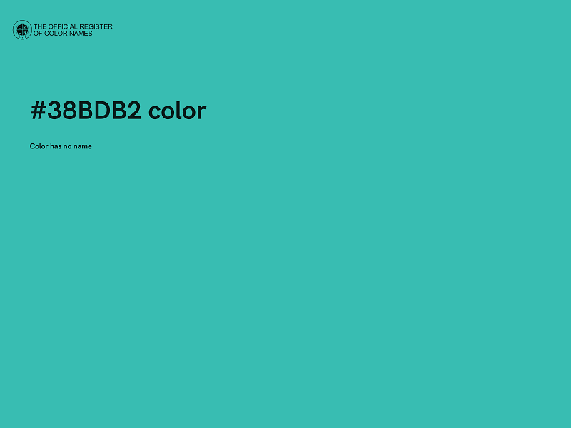 #38BDB2 color image