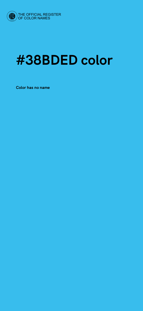 #38BDED color image