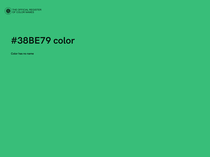 #38BE79 color image