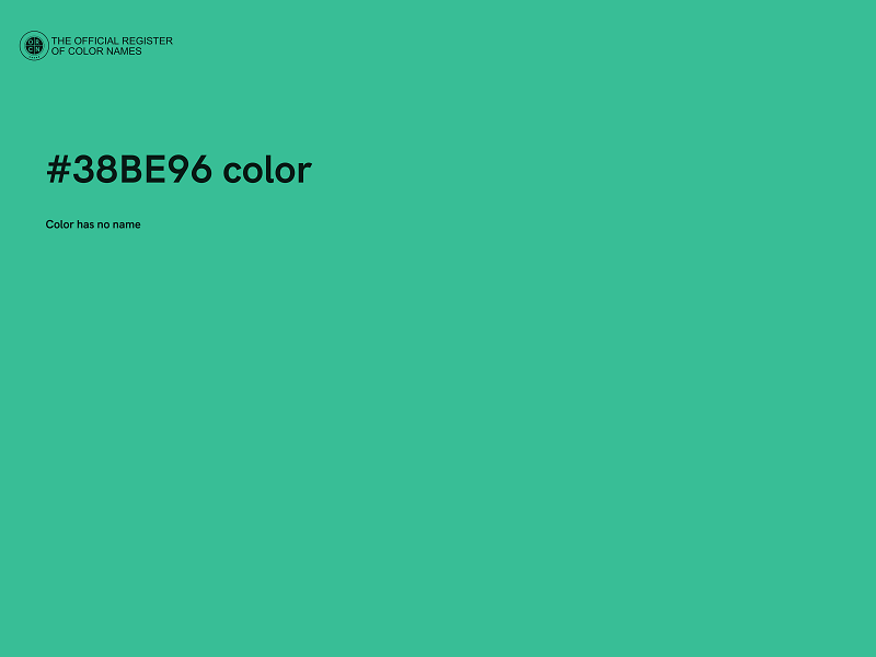#38BE96 color image