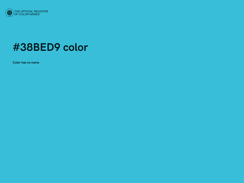 #38BED9 color image