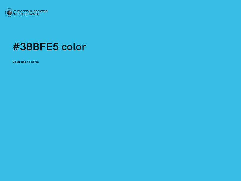 #38BFE5 color image