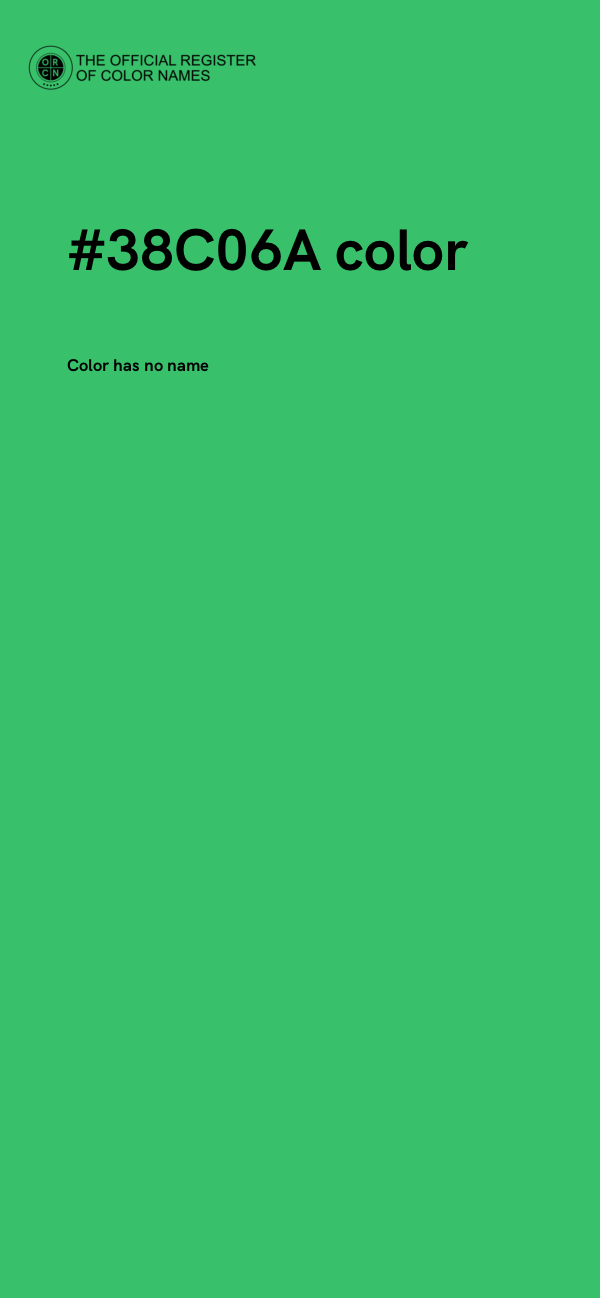 #38C06A color image