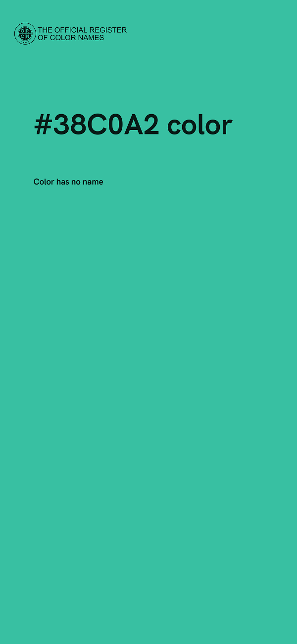 #38C0A2 color image
