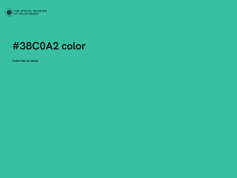 #38C0A2 color image