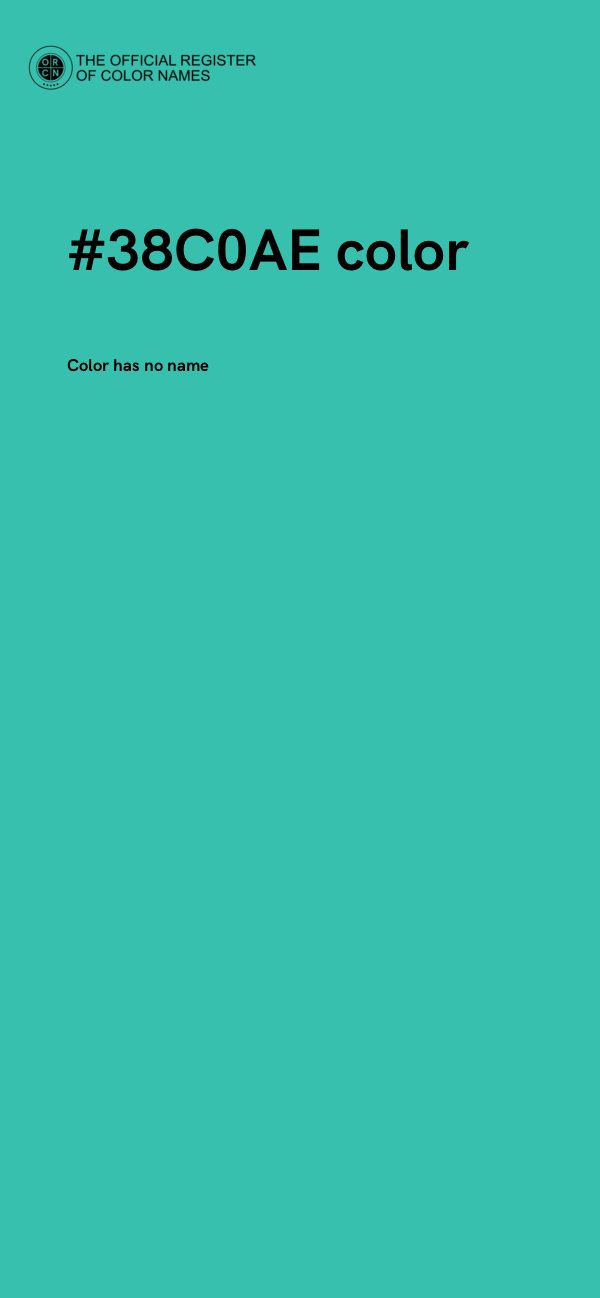 #38C0AE color image