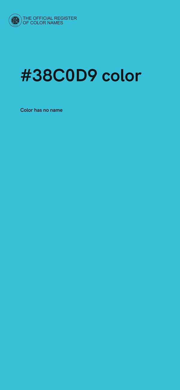 #38C0D9 color image