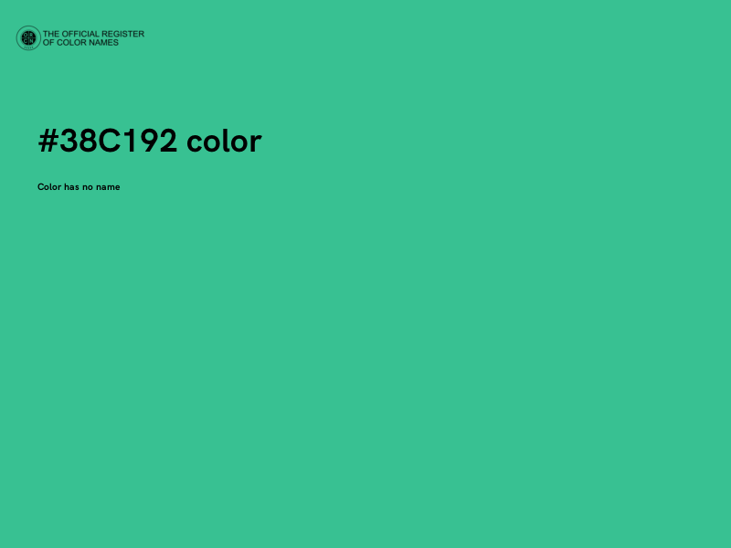 #38C192 color image