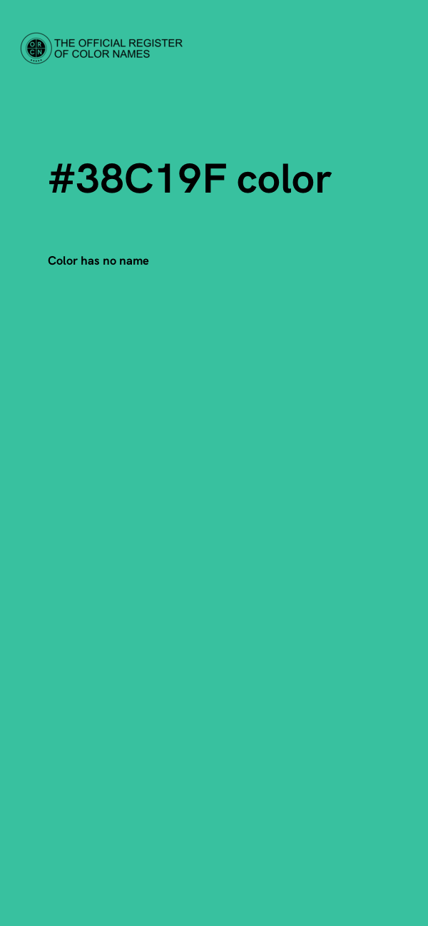 #38C19F color image