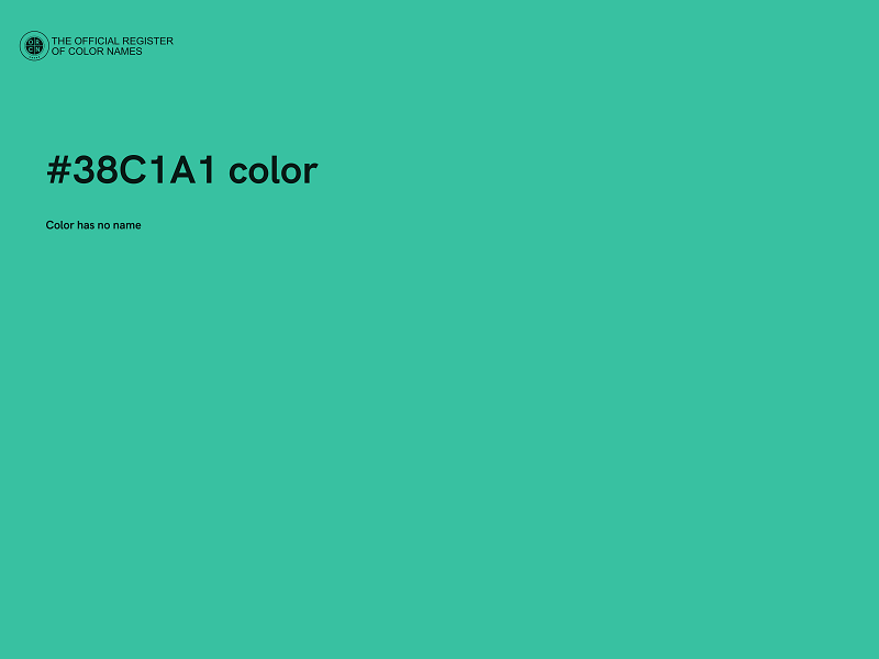 #38C1A1 color image