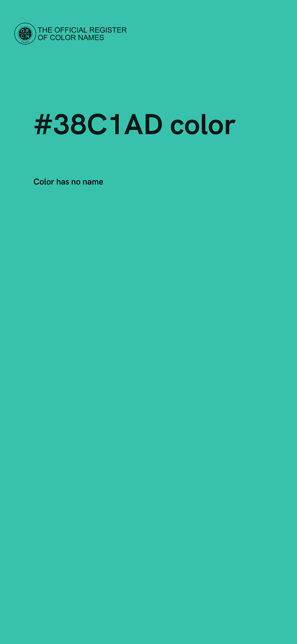 #38C1AD color image