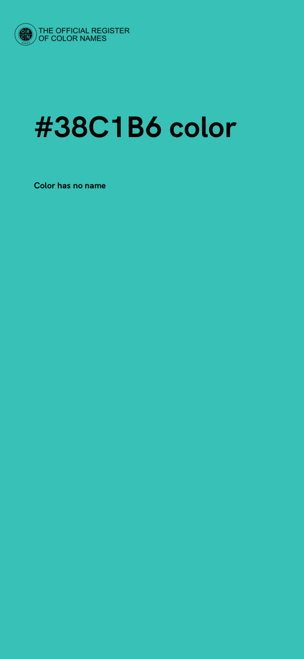 #38C1B6 color image