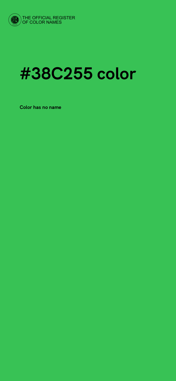 #38C255 color image