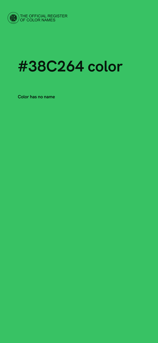 #38C264 color image