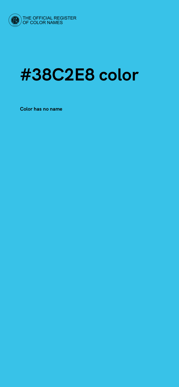 #38C2E8 color image