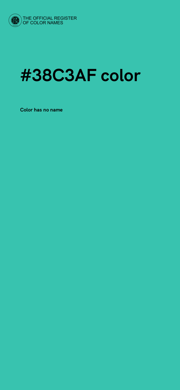 #38C3AF color image