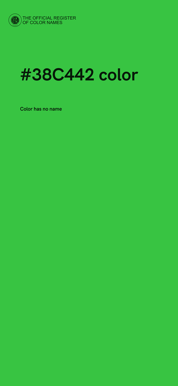 #38C442 color image