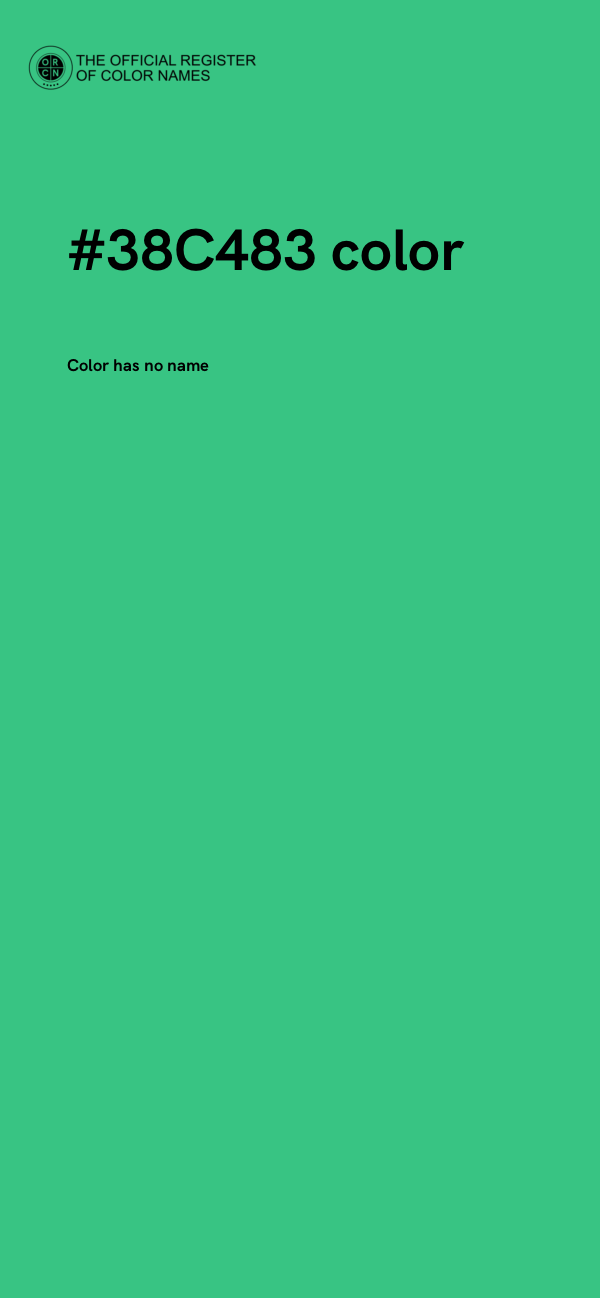 #38C483 color image