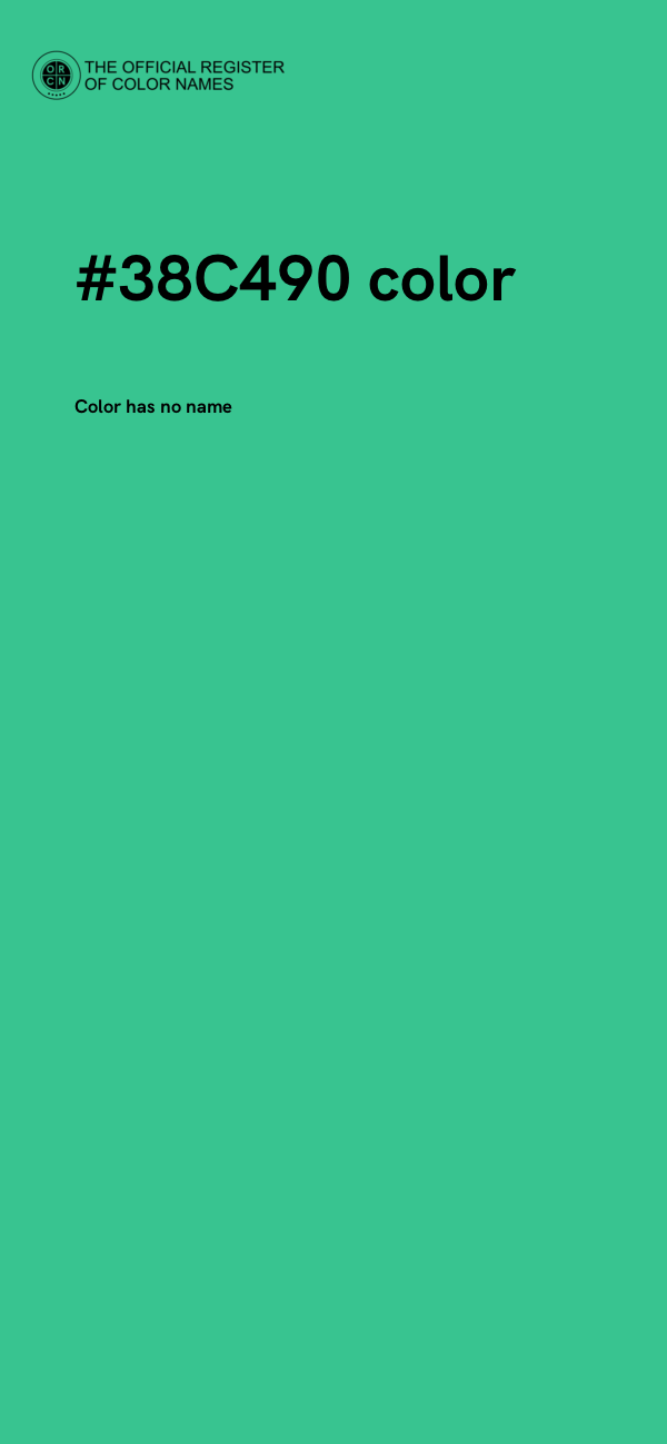 #38C490 color image