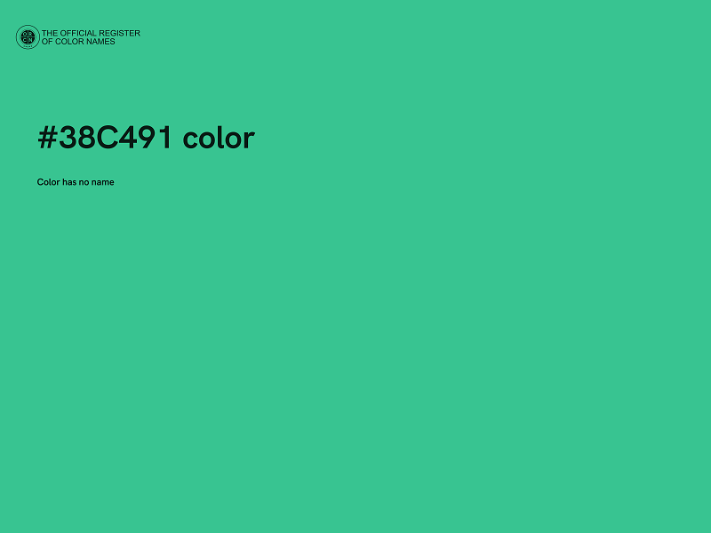 #38C491 color image