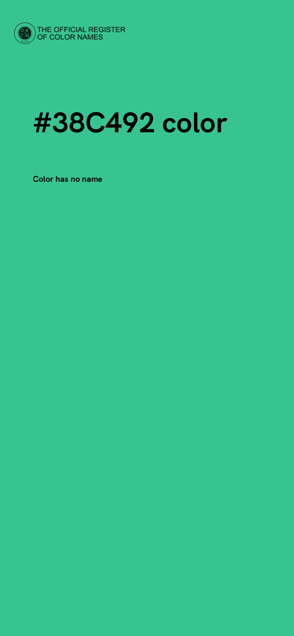 #38C492 color image