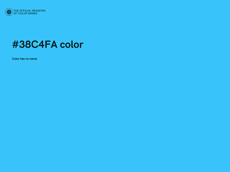 #38C4FA color image