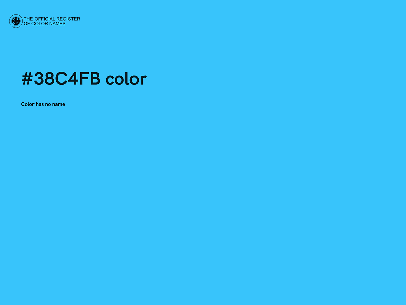 #38C4FB color image