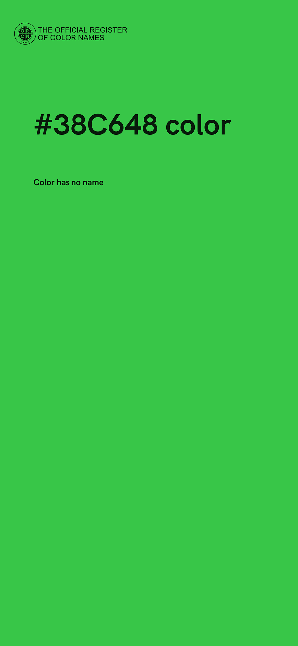 #38C648 color image