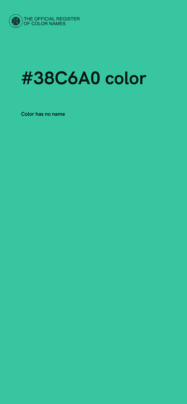 #38C6A0 color image
