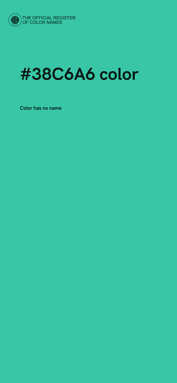 #38C6A6 color image