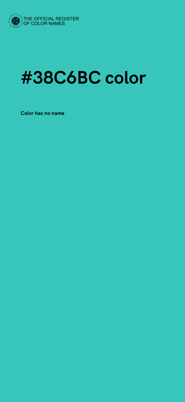 #38C6BC color image