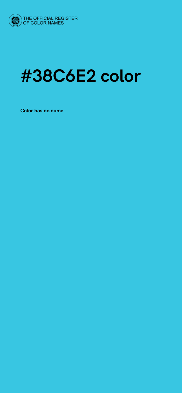 #38C6E2 color image