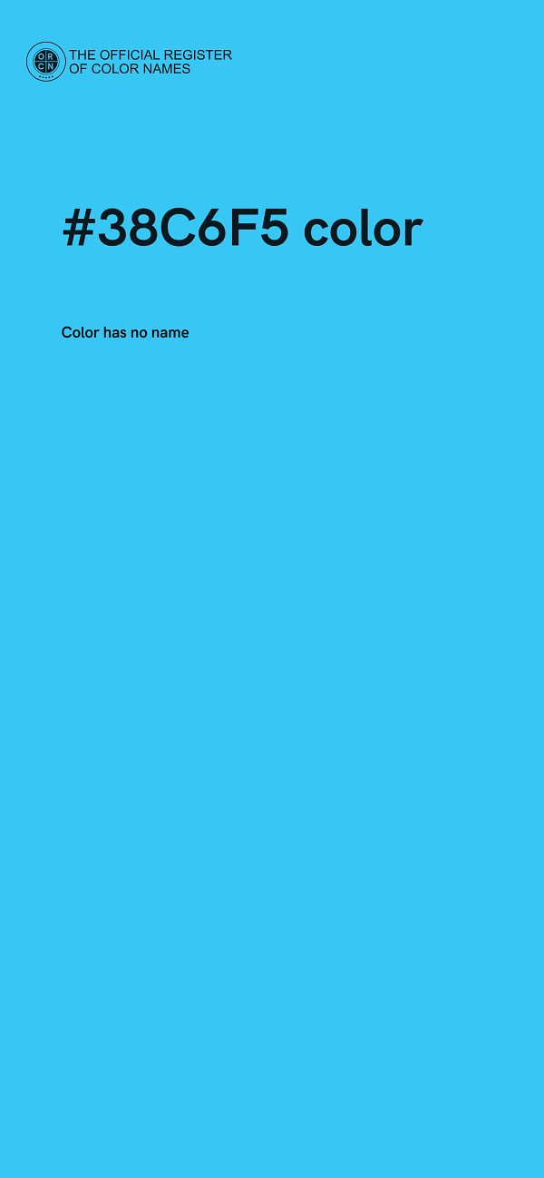 #38C6F5 color image