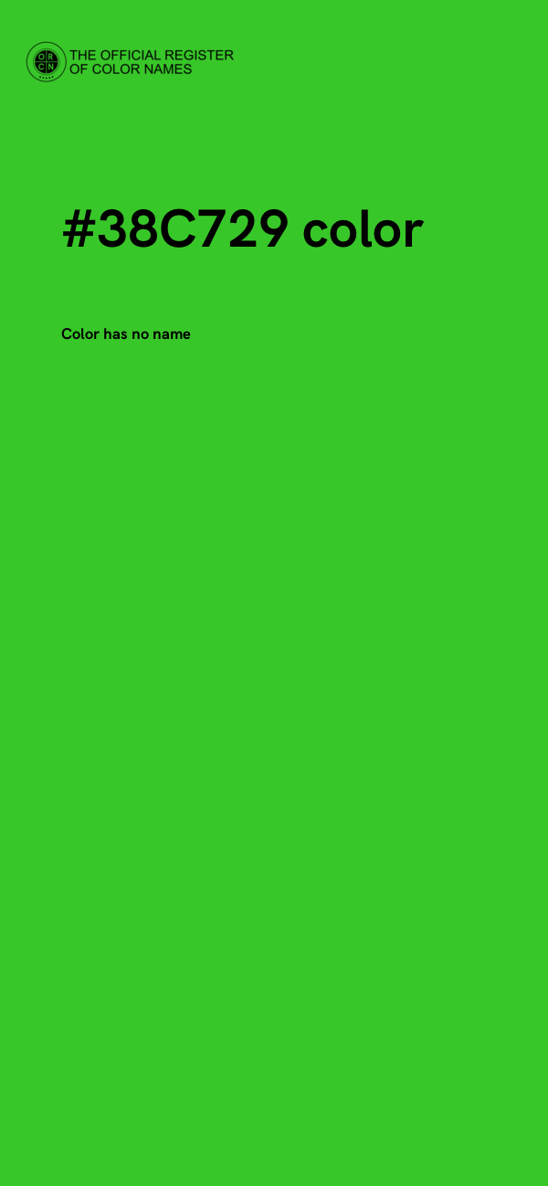 #38C729 color image