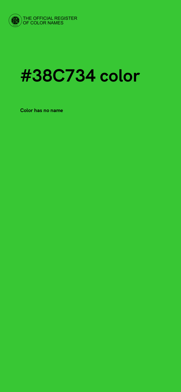#38C734 color image