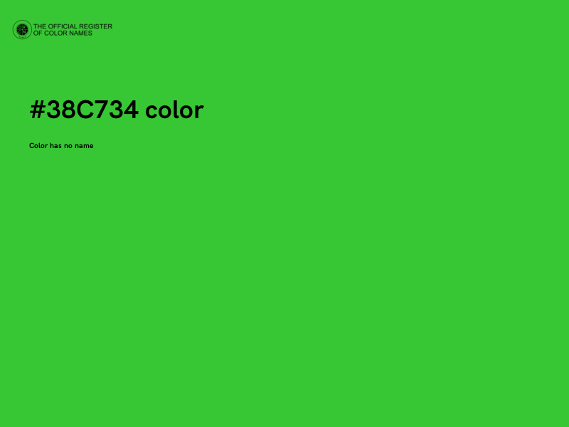 #38C734 color image