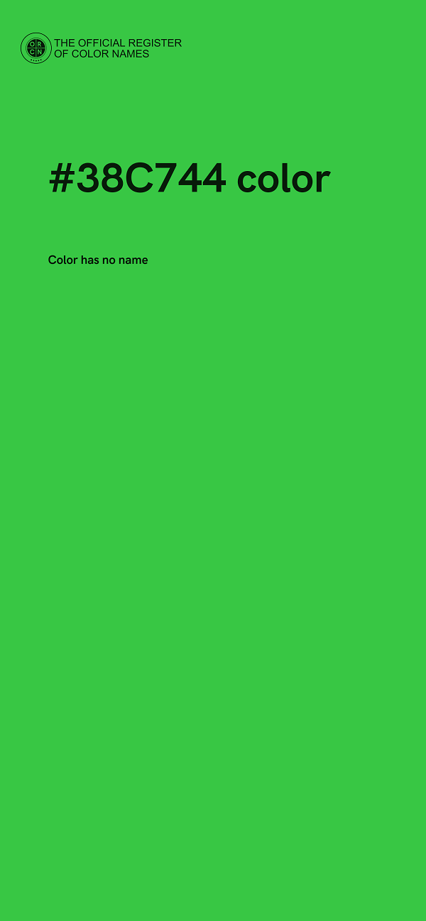 #38C744 color image