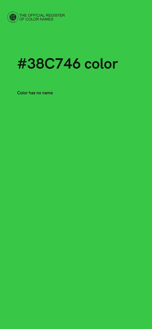 #38C746 color image