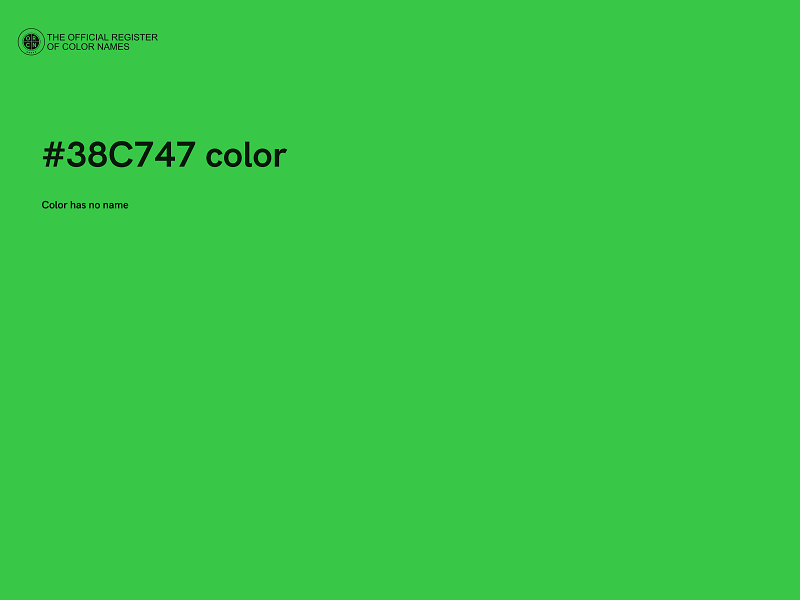 #38C747 color image