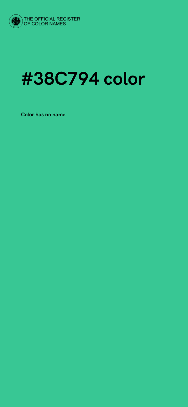 #38C794 color image